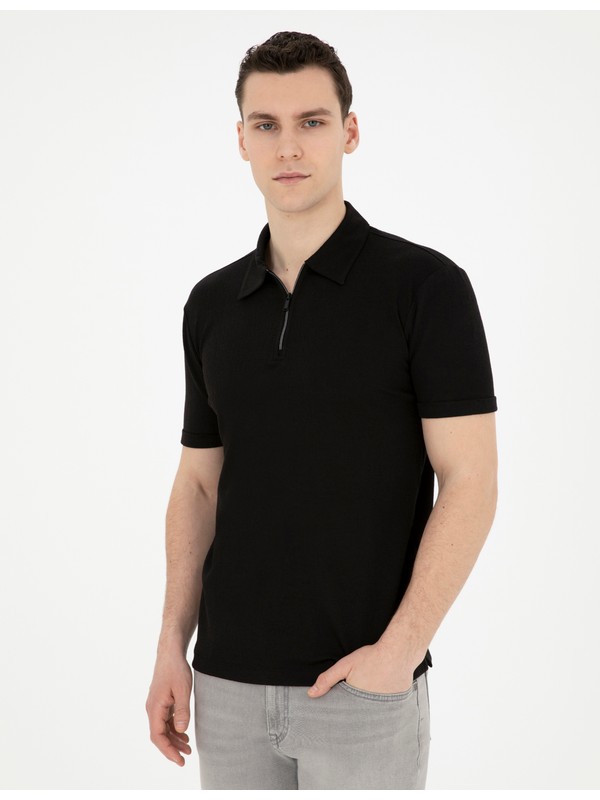 Pierre Cardin Erkek Siyah Slim Fit Tişört 50288915 VR046 Fiyatı