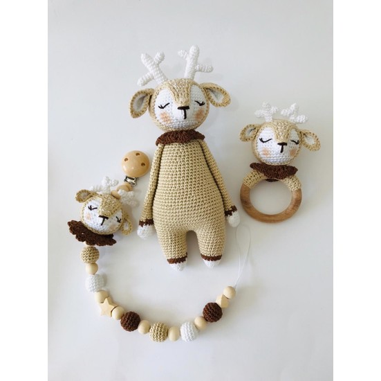 Oyuncak Park Yeni Doğan Uykucu Geyik Seti Amigurumi Organik Fiyatı