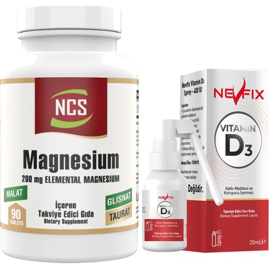 Ncs Magnesium Malat Taurat Glisinat Element Form L Tablet Fiyat