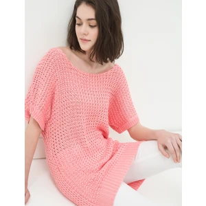 Ole Kadın Bisiklet Yaka Tunik Gülkurusu