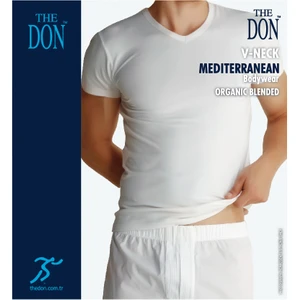 TheDON Erkek V-Neck Beyaz Renk