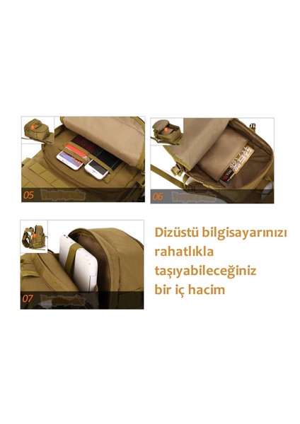 40L Molle Taktik Çanta (Haki)