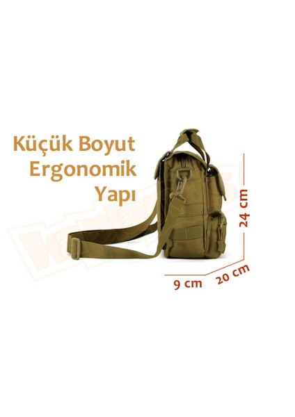 Çok Gözlü Postacı Çanta (Haki)