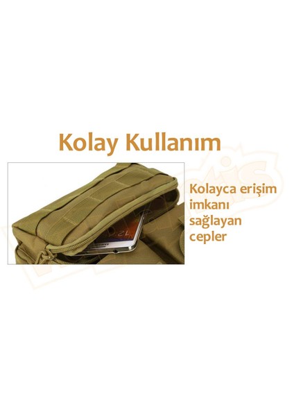 Çok Gözlü Postacı Çanta (Haki)