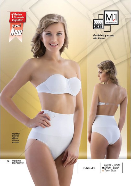 2039 Çift Kat İz Yapmaz Slip Korse
