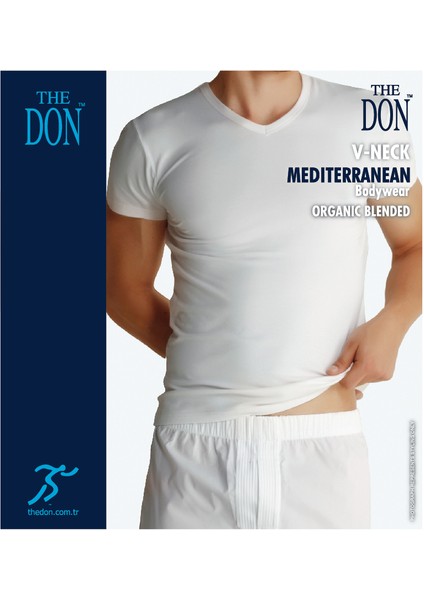 TheDON Erkek V-Neck Beyaz Renk