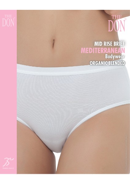 TheDON Bayan Mid Rise Brief Beyaz Renk