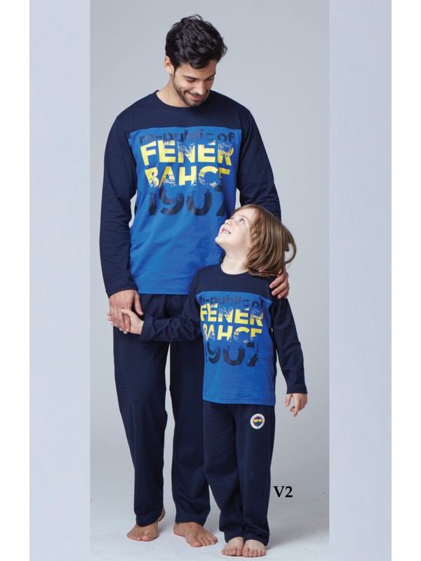 Fenerbahçe Lisanslı Pijama Takımı Mavi