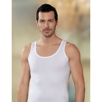 Şahinler Erkek Beyaz Geniş Askılı Sporcu Atlet ME030