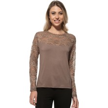 Özkan Bayan Bluz 7428 Kahve