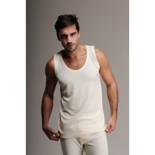 Elif Çamaşır Hasyün Erkek Yün Termal Atlet Krem