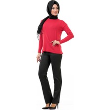 Soralline Pantolon,Klasik,Hafif Dusuk Belicepli,Arka Fletolu