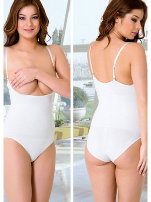Emay 2023 Dikişsiz Göğsü Açık Slip Korse