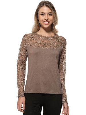 Özkan Bayan Bluz 7428 Kahve