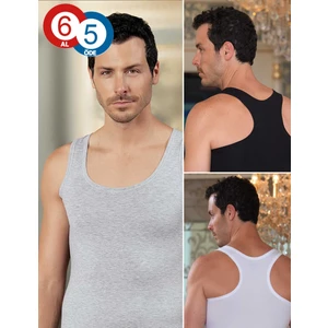 6'lı Paket Pamuk Erkek Atlet ME030