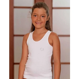 Geniş Askılı Ribana Çocuk Atlet Beyaz MKC093