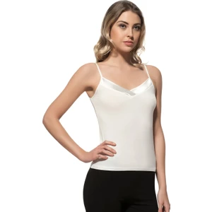 Bayan Saten İp Askılı Atlet 2040 Ekru