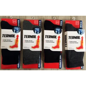 Erkek 6'Li Paket Termal Çorap 9550