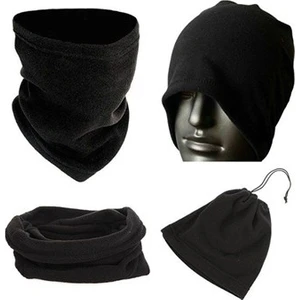 Helen's Fashion 3 Fonksiyonlu Polar Kışlık Bere-SIYAH