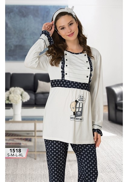 1518 Spor Micro Kumaş Lohusa ve Hamile Pijama Takımı