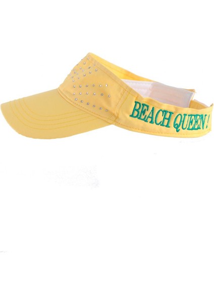 Sarı Beach Queen Taşlı Kep Şapka modelleri