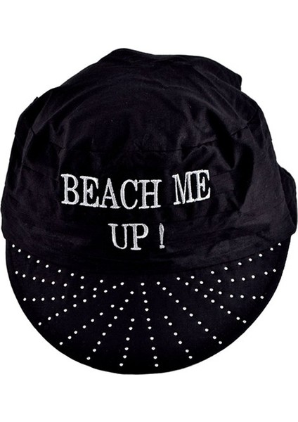 Siyah Beach Me Up Taşlı Bandana