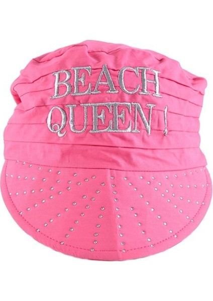 Pembe Beach Queen Taşlı Bandana