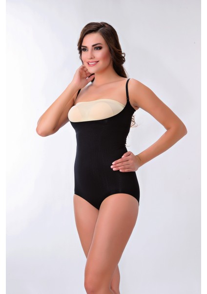 Göğüs Bölgesi Açık Çıtçıtlı Body Korse