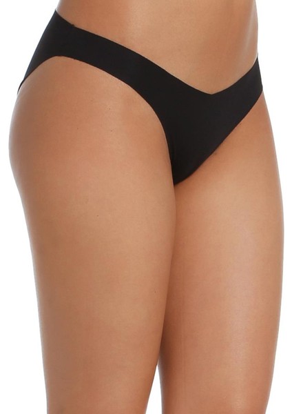 Lazer Kesim Dikişsiz Slip 2359 Siyah Papatya