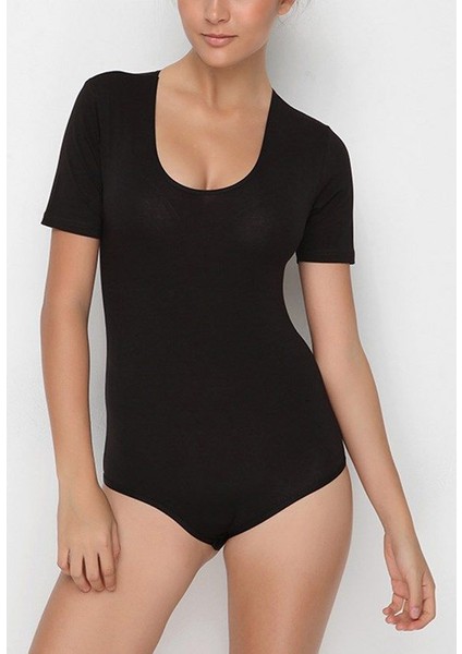 2945 Yarım Kollu Çıtçıtlı Body