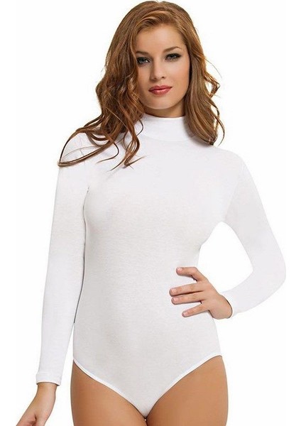 2960 Uzun Kollu Boğazlı Çıtçıtlı Body