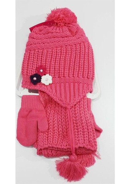 Pembe Atkı Bere Takımı