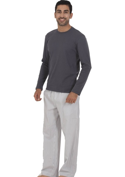 TheDON Ribana Gri Erkek Pijama Takımı