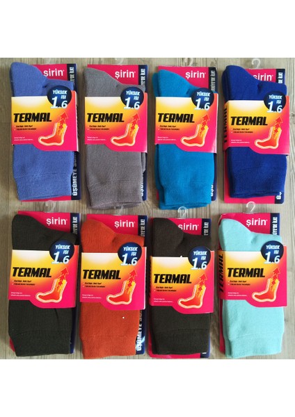 Kadın 12'Li Paket Termal Çorap 6550