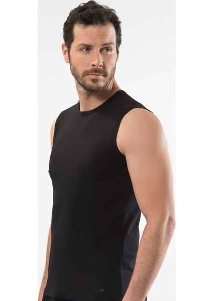 1303 Spor Erkek Bisiklet Yaka - Siyah