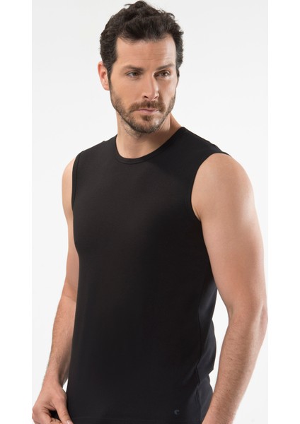1303 Spor Erkek Bisiklet Yaka - Siyah