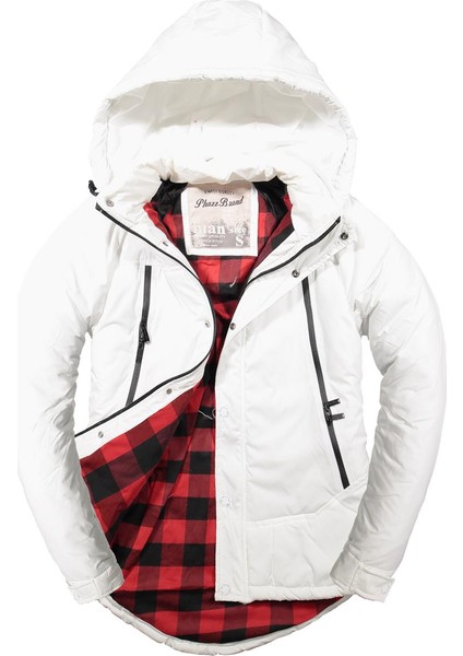 Erkek Şişme Mont Kaban 1265 Beyaz