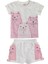 Ms Cat Kısa Kol T-Shirt Ve Şort Set Ekru 3 - 6 Ay 1