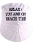 Beyaz Relax! You Are On Beach Time Taşlı Bandana 1