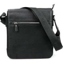 Grande 04251 Hakiki Deri Erkek Postacı Çanta Siyah