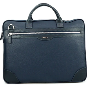 6877 Hakiki Deri Evrak Çanta Lacivert