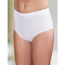 Şahinler Yanı Dikişsiz Çiçek Motifli Külot Beyaz Mb018