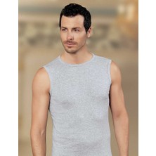 Şahinler Sıfır Kollu Bisiklet Yakalı Ribana Atlet Gri Me023