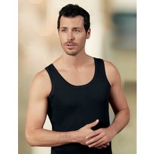 Şahinler Geniş Askılı Penye Atlet Siyah Me005