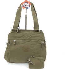 Smart Bags Krinkıl Kumaş Kadın Omuz  -  Çapraz Çantası Kahverengi