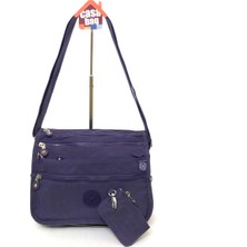 Smart Bags Krinkıl Kumaş Kadın Omuz  -  Çapraz Çantası Mor