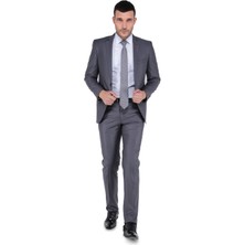 Buenza 6 Drop Dar Kalıp Slim Fit - Erkek Takım Elbise - Koyu Gri