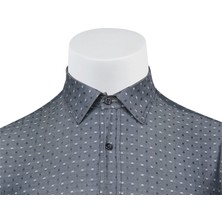 Buenza Sry 41110 Slim Fit Uzun Kol Gömlek - Füme