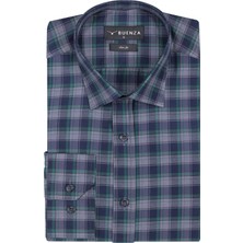 Buenza Sry 3180 Slim Fit Uzun Kol Gömlek - Yeşil