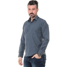 Buenza Sry 2999 Klasik Kesim Uzun Kol Gömlek - Yeşil
